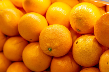 Delicious fresh tangerines, ideal for juice. selective focus