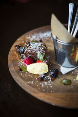 Delicious summer pudding plate