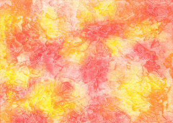 Hand drawn orange abstract watercolor grange texture background.