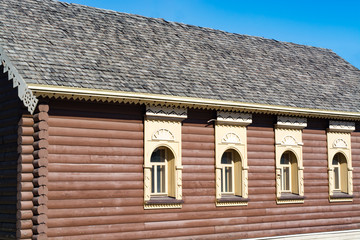 Wooden house in the Russian style