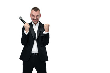 Obraz premium young man with mobile phone