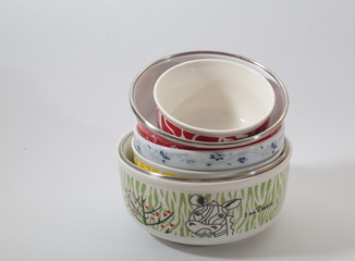 colorful soup plates 