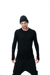 portrait of young man in a hat