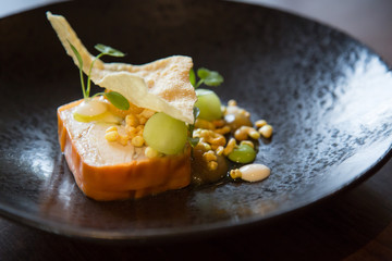 Pork dish with crisp topping