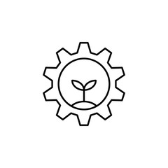 ecology, soil, gear icon. Element of mother earth day icon. Thin line icon for website design and development, app development. Premium icon