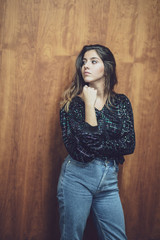 Fototapeta premium young woman in the city