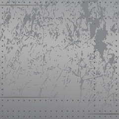 Distressed metal with rivets background vector illustration