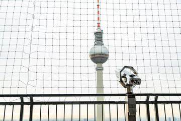 Berlin TV tower. View from observation deck