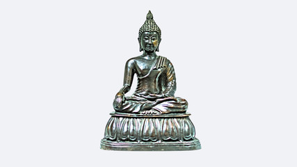 Black Buddha, white background