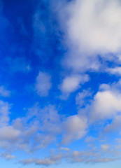 Clouds after rain before sunset as a background
