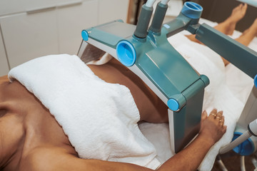 Woman doing cosmetic treatments