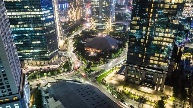 4K Night Hyperlapse SCBD Jakarta