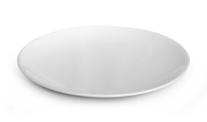 white plate isolated on white background