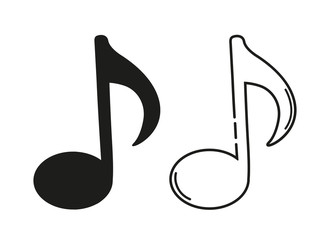 Music notes, vector icon for musical