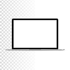 Modern glossy laptop isolated vector