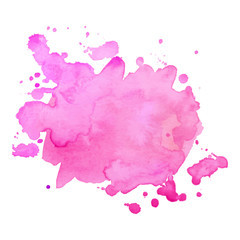 Abstract isolated colorful vector watercolor splash.
