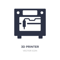 3d printer icon on white background. Simple element illustration from Future technology concept.