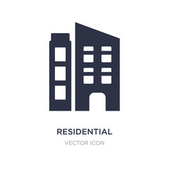 residential icon on white background. Simple element illustration from Future technology concept.