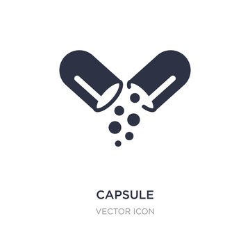 capsule icon on white background. Simple element illustration from Future technology concept.