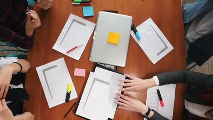 Business concept. A productive working team having a conference