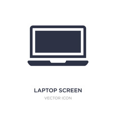 laptop screen icon on white background. Simple element illustration from Hardware concept.