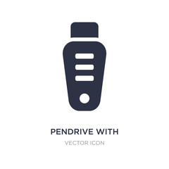 pendrive with cover icon on white background. Simple element illustration from Hardware concept.