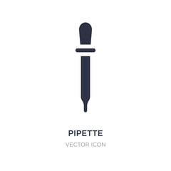 pipette icon on white background. Simple element illustration from Health and medical concept.