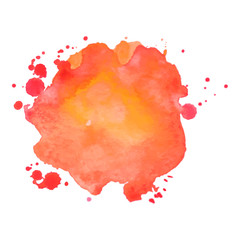 Abstract isolated colorful vector watercolor splash.