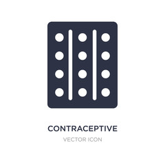 contraceptive pills icon on white background. Simple element illustration from Health and medical concept.