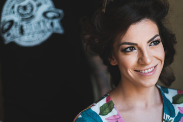 Portrait of young smiling woman