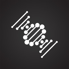 DNA icon on background for graphic and web design. Simple vector sign. Internet concept symbol for website button or mobile app.