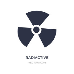 radiactive icon on white background. Simple element illustration from Maps and Flags concept.