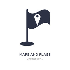 maps and flags icon on white background. Simple element illustration from Maps and Flags concept.