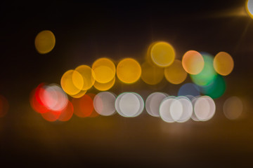 Colorful abstract bokeh Background, City night light bokeh,Party light on night,background defocused