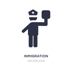 inmigration check point icon on white background. Simple element illustration from Maps and Flags concept.