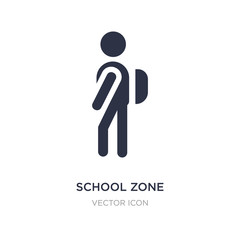 school zone icon on white background. Simple element illustration from Maps and Flags concept.