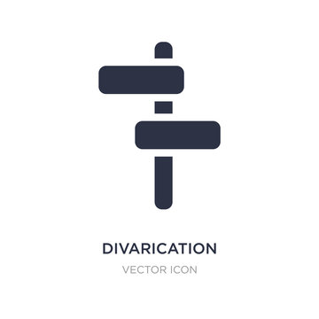 divarication icon on white background. Simple element illustration from Maps and Flags concept.