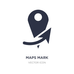 maps mark icon on white background. Simple element illustration from Maps and Flags concept.