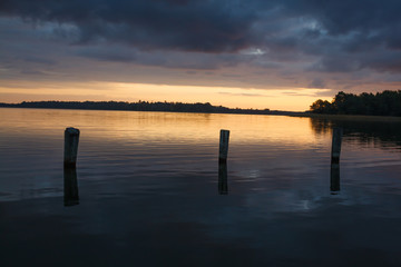 sunrise at a lake in Sweden