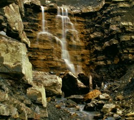 waterfall in the mountains