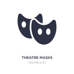 theatre masks icon on white background. Simple element illustration from Party concept.