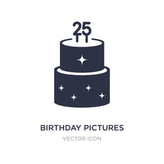 birthday pictures icon on white background. Simple element illustration from Party concept.