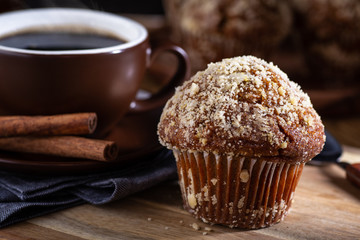 Pumpkin Muffin and Cup of Coffee