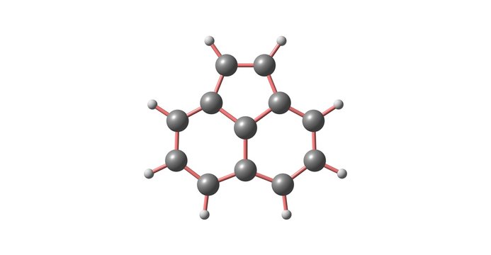 Acenaphthylene molecular structure isolated on white