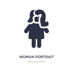 Obraz premium woman portrait icon on white background. Simple element illustration from People concept.
