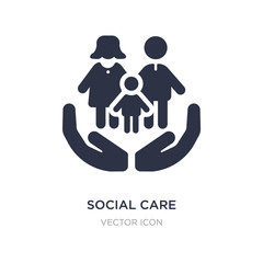 social care icon on white background. Simple element illustration from People concept.