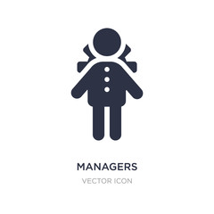 managers icon on white background. Simple element illustration from People concept.
