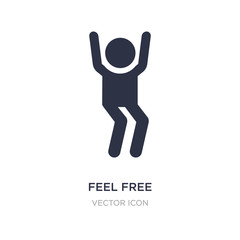 feel free icon on white background. Simple element illustration from People concept.