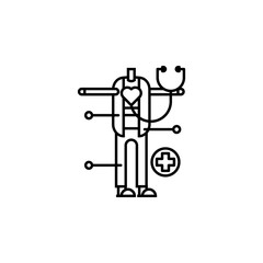 insurance, checkup, medical icon. Element of insurance icon. Thin line icon for website design and development, app development. Premium icon