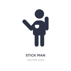 stick man icon on white background. Simple element illustration from People concept.